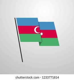Azerbaijan waving flag