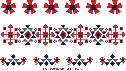 Azerbaijani carpet ornaments vector, Karabakh, Cabrayil carpets ornaments. Collection of seamless patterns with traditional ornaments. Vector illustration.