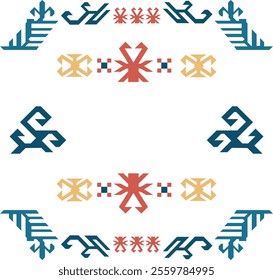 Azerbaijani carpet ornaments vector, Karabakh, Fuzuli carpets ornaments. Collection of seamless patterns with traditional ornaments. Vector illustration.