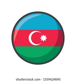 azerbaijian flag design, country national state patriotism united world and international theme Vector illustration
