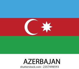 
Azerbajan flag vector art design