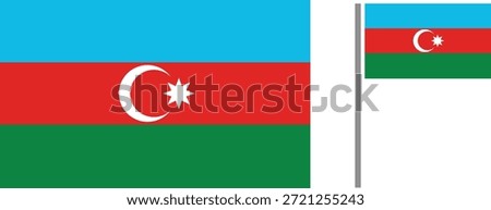 Azerbijan Flag set designs suitable for many travel uses