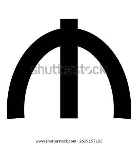 Azeri manat currency glyph symbol money sing icon black color vector illustration image flat style simple