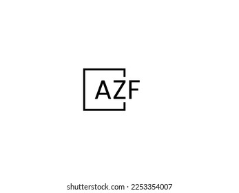 AZF Letter Initial Logo Design Vector Illustration