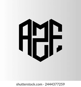 AZF letter logo abstract design. AZF unique design. AZF.
