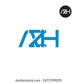 AZH Logo Letter Monogram Design