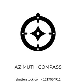 Azimuth compass icon. Azimuth compass symbol design from Nautical collection. Simple element vector illustration on white background.