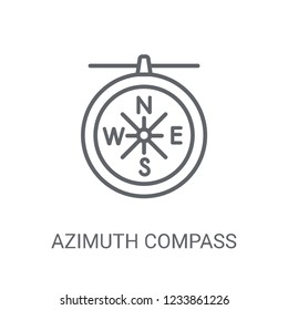 Azimuth compass icon. Trendy Azimuth compass logo concept on white background from Nautical collection. Suitable for use on web apps, mobile apps and print media.