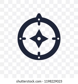 Azimuth compass transparent icon. Azimuth compass symbol design from Nautical collection. Simple element vector illustration on transparent background.