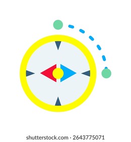 Azimuth Icon Flat Vector Illustration