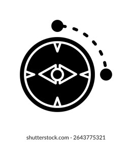 Azimuth Icon Glyph Vector Illustration