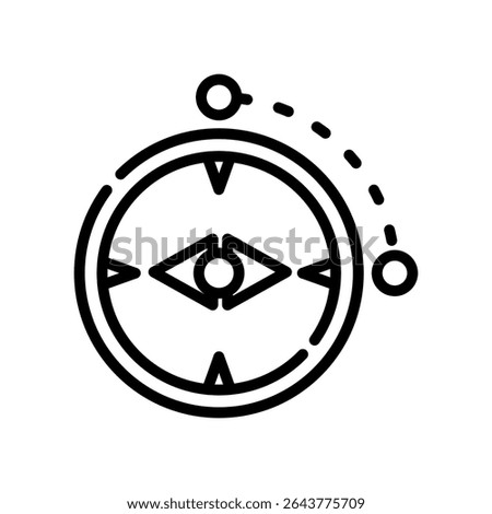 Azimuth Icon Line Vector Illustration