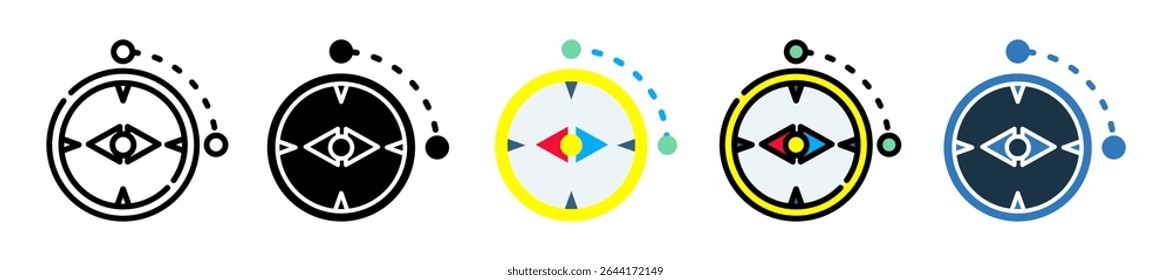Azimuth Icon Multiple Style Vector Illustration