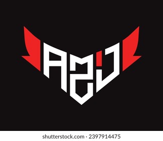 plantilla de diseño de logotipo de letras AZJ