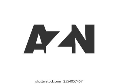 AZN logo design. Initial letter A Z N bold font style for tech startups, consulting, corporate branding. Creative company name, headlines typography identity, trendy logotype. Vector illustration.