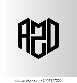 Abstraktes AZO-Logo-Design. AZO einzigartiges Design. AZO.
