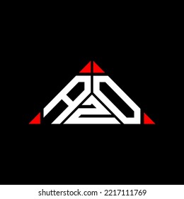 Logotipo de letra AZO diseño creativo con gráfico vectorial, AZO simple y moderno logo en forma de triángulo.