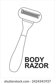 azor vector line, linear icon. Shaving  razor icon. Simple illustration of man razor vector icon for web design isolated