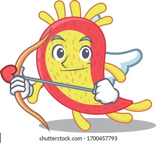 Azorhizobium caulinodans in cupid cartoon character with arrow and wings