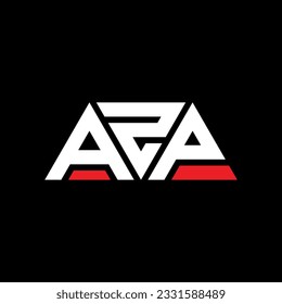 Diseño del logotipo de la letra triangular AZP con forma triangular. Monograma de diseño del logotipo del triángulo AZP. Plantilla de logotipo vectorial de triángulo AZP con color rojo. Logo triangular AZP Diseño sencillo, elegante y lujoso.