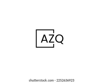 Letra AZQ Ilustración del vector de diseño del logotipo inicial