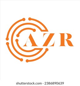 AZR letter design. AZR letter technology logo design on white background. AZR Monogram logo design for entrepreneur and business.
