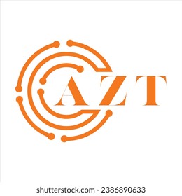 Diseño de letras AZT. Diseño del logotipo de la tecnología de letras AZT sobre fondo blanco. Diseño del logotipo AZT Monograma para emprendedores y empresas.
