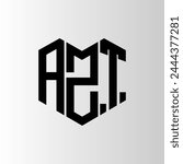 AZT letter logo abstract design. AZT unique design. AZT.
