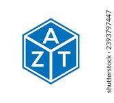AZT letter logo design on black background. AZT creative initials letter logo concept. AZT letter design.
