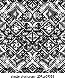 Aztec abstract brush stroke seamless vector pattern design