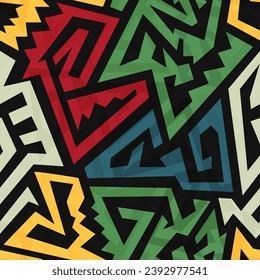 Aztec abstract geometric. Seamless pattern