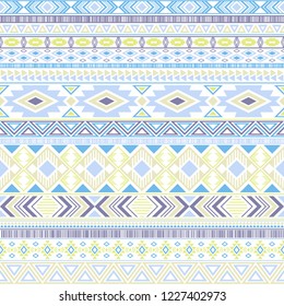 Aztec american indian pattern tribal ethnic motifs geometric seamless background. Vintage native american tribal motifs textile print ethnic traditional design. Mayan clothes pattern design.