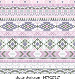 Aztec american indian pattern tribal ethnic motifs geometric vector background. Bohemian native american tribal motifs textile print ethnic traditional design. Mexican folk fashion.