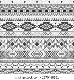 Aztec American Indian Pattern Tribal Ethnic Motifs Geometric Vector Background. Vintage Native American Tribal Motifs Clothing Fabric Ethnic Traditional Design. Mayan Clothes Pattern Design.