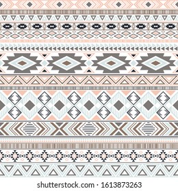 Aztec american indian pattern tribal ethnic motifs geometric seamless background. Graphic native american tribal motifs textile print ethnic traditional design. Aztec symbol fabric print.