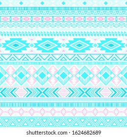 Aztec american indian pattern tribal ethnic motifs geometric vector background. Rich native american tribal motifs textile print ethnic traditional design. Mayan clothes pattern design.