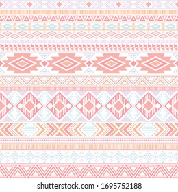 Aztec american indian pattern tribal ethnic motifs geometric vector background. Modern native american tribal motifs clothing fabric ethnic traditional design. Aztec symbol fabric print.