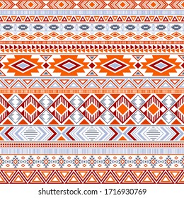 Aztec american indian pattern tribal ethnic motifs geometric seamless background. Cool native american tribal motifs textile print ethnic traditional design. Mayan clothes pattern design.