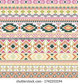 Aztec american indian pattern tribal ethnic motifs geometric seamless background. Bohemian native american tribal motifs clothing fabric ethnic traditional design. Mayan clothes pattern design.