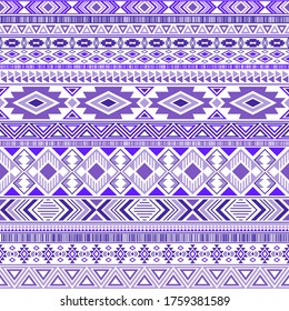 Aztec american indian pattern tribal ethnic motifs geometric seamless background. Beautiful native american tribal motifs textile print ethnic traditional design. Aztec symbol fabric print.