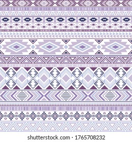Aztec american indian pattern tribal ethnic motifs geometric seamless background. Impressive native american tribal motifs textile print ethnic traditional design. Mexican folk fashion.