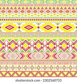 Aztec american indian pattern tribal ethnic motifs geometric seamless background. Graphic native american tribal motifs textile print ethnic traditional design. Mexican folk fashion.