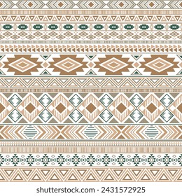 Aztec american indian pattern tribal ethnic motifs geometric vector background. Beautiful native american tribal motifs clothing fabric ethnic traditional design. Mexican folk fashion.