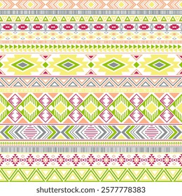 Aztec american indian pattern tribal ethnic motifs geometric vector background. Eclectic native american tribal motifs clothing fabric ethnic traditional design. Aztec symbol fabric print.