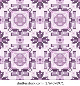 Aztec american indian seamless pattern vector design. Geometric embroidery background. Modern decor ornament. Folk cherokee repeating rapport. Textile print seamless pattern.