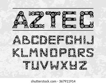 aztec maya indian font