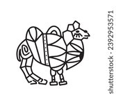 aztec animal vector character cartoon mascot symbol	