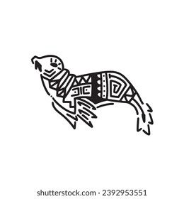 aztec animal vector character cartoon mascot symbol	