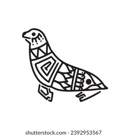 aztec animal vector character cartoon mascot symbol	