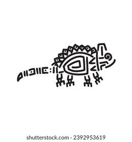 aztec animal vector character cartoon mascot symbol	
